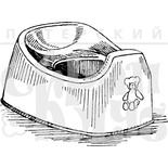 Акрилові штампи дизайну Олена Виноградова "Горщик з ведмедиком"