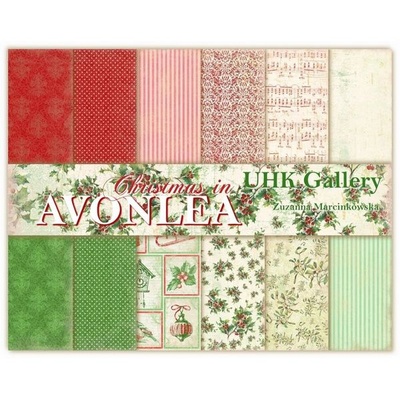 Набір двостороннього скрап-паперу UHK Gallery - Christmas in Avonlea, 30x30 см