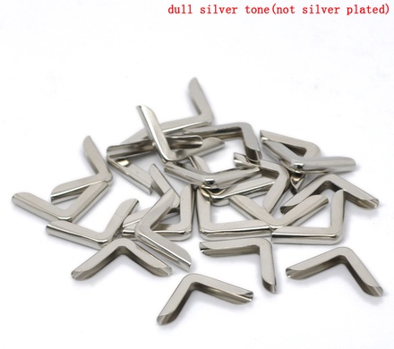 Уголки для альбомов, 21х15мм, цвет серебро, 4 шт.