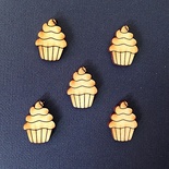 Деревʼяна фігурка WOOD-039 - Тістечко з полуничкою, 1 штука