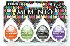 Набор чернил для штампинга Tsukineko - Memento Dew Drops - Jelly Beans, 4 штуки