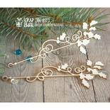 Чипборд ScrapBox - Новорічні бордюри з гостролистом (2 шт.) Hh-103