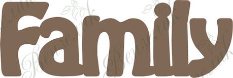 Чипборд від Вензелик - Family, розмір: 24*71 мм