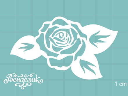 Чипборд від Вензелик - Роза 04, розмір: 67x39 мм