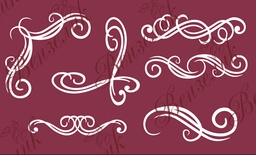 Чипборд від Вензелик - Набір вензлів 03, розмір: 90x180 мм