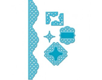 Ніж для вирубки від Spellbinders - Shapeabilities - Lattice Accents, 6 шт.