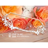 Чипборд ScrapBox - Рамочка з квітами прямокутна Hr-089