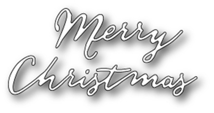 Ніж для вирубки від Poppystamps - Free Hand Merry Christmas