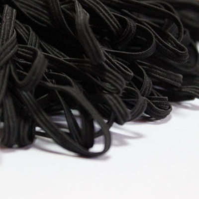 Еластична стрічка для блокнота, колір чорний, ширина 7 мм, 50 см