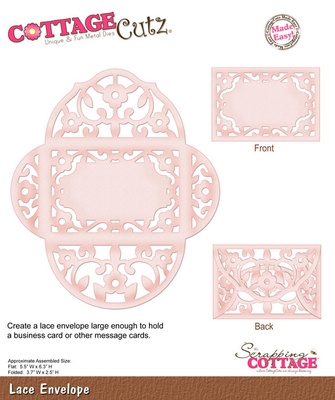 Ніж для вирубки CottageCutz - Lace Envelope, 15x17,5см