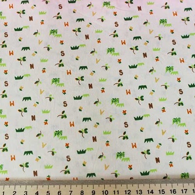 Бавовна, тваринний світ на білому фоні 50x40см