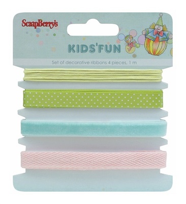 Набор декоративных лент от Scrapberry's -  Забава, 4 шт. по 1 м