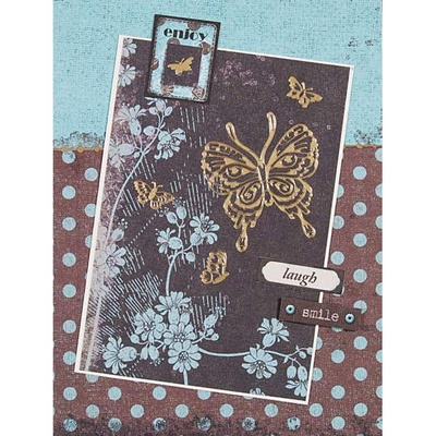 Набір наліпок - висічок HOTP - Butterfly Dazzles Dazzles Gold, розмір 10x23 см, 33 шт., колір золото