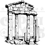 Акриловый штамп "Античный фронтон"