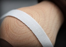 Стрічка репсова від ScrapBerryʼs - Біла, 1см, 2м