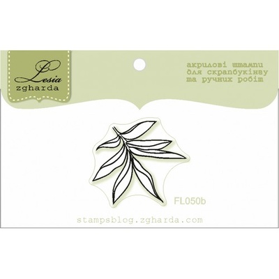 Акриловый штамп Lesia Zgharda FL050b Листочки, размер 2,8x2,5 см