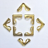 Набор металлических уголков, цвет золото, 23х23х6мм, 4 шт.