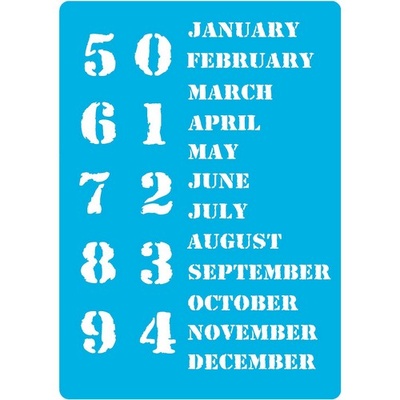 Трафарет - Фабрика Декору - Вічний календар - англ., 20см Х15см