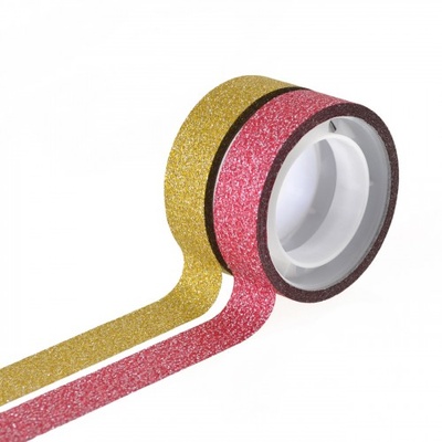 Набір стрічок блискучих на клейовій основі Red and Gold, 2 шт. по 3, TM Santi