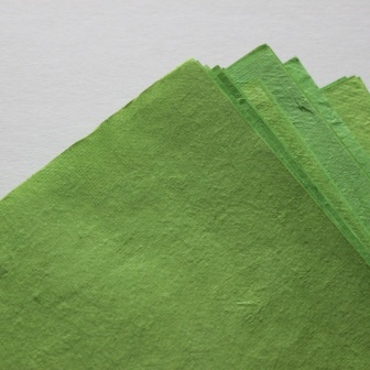 Тутовий папір ручної роботи, колір яскраво-зелений, формат A4