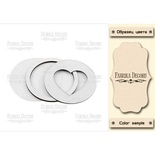 Заготовка для шейкера серце в колі, колір молочний, ТМ Фабрика Декору