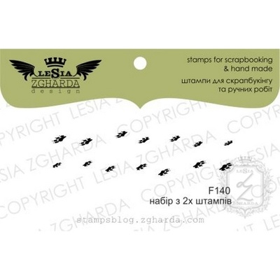 Набор акриловых штампов Lesia Zgharda F140 Следы, 2 шт