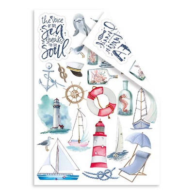 Набір двосторонніх картинок для вирізання Sea Life 15х20см, ТМ Фабрика Декору