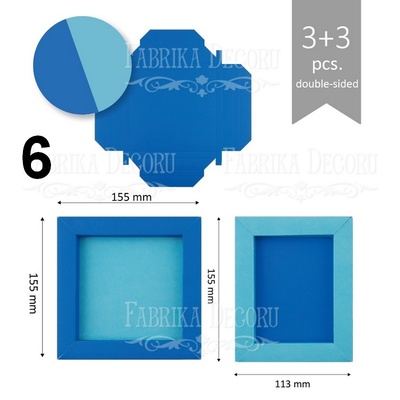 Набір паперових заготовок 008, ТМ Fabrika Dekoru, 6 штук, вибір кольору