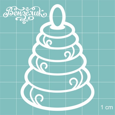 Чипборд від Вензелик - Пірамідка, розмір: 45x65 мм