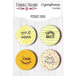 Набір скрап-фішок від ТМ Фабрика Декору з 4 шт. FDSC 093