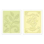 Набор папок для тиснения от Sizzix - Textured Impressions Embossing Folders 2PK - Ferns & Seed Packet Set - Папоротник и Пакетик с Семенами, 2 шт