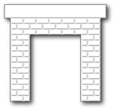 Ніж для вирубки від Poppystamps - Classic Brick Fireplace