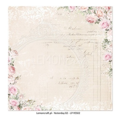 Аркуш двостороннього паперу для скрапбукінгу від LemonCraft - Yesterday 02