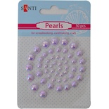 Набір перлин самоклейних бузкових райдужних, 50 шт., ТМ Santi