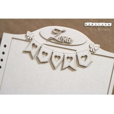 Заготовка для альбому з чіпборду Scrapiniec - МАЛЫШКА (рос), 22x24 см, без пружини