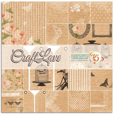 Набір скрап-паперу Studio75 - Craftlove, 30x30 см, двосторонній