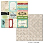 Аркуш двостороннього паперу Carta Bella So Noted - Note Cards, розмір 30x30 см