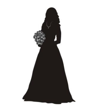 Акриловый штамп Wedding Stamp VE006e Невеста, размер 1,6*2,9 см