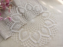 Затишний декор від LESHCHENKO - Вʼязана Серветка №63, 19,5см, 1шт.