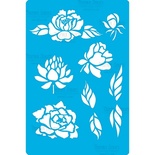 Трафарет - Фабрика Декору - Півонії, 15см20см