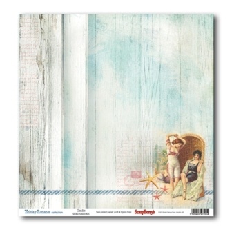 Бумага для скрапбукинга 30,5х30,5 см 180 гр/м двосторон Курортный роман - Нежные воспоминания