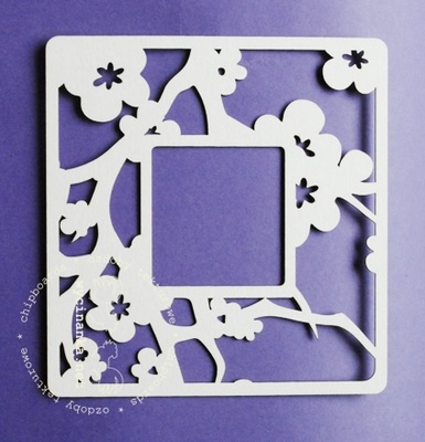 Чипборд від Wycinanka - рамки з колекції Вишневий цвіт, номер 9