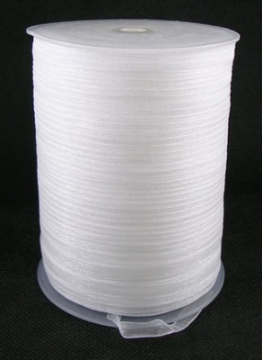 Стрічка з Бавовна White, 6мм, колір білий, 5 м