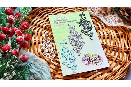 Ніж для вирубки "Мерехтливий сніг №2" від AgiArt, 31*80 мм