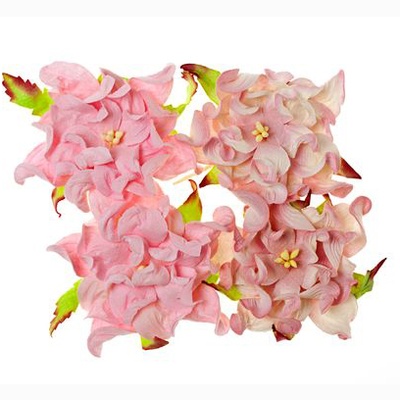 Гардении, набор 4шт., диаметр 7см, розовые и бело-розовые