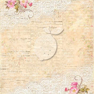 Аркуш двостороннього паперу для скрапбукінгу від LemonCraft - House roses EXTRA EXTRA 02