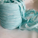 Рафія натуральна, колір біло - блакитний, 1 метр