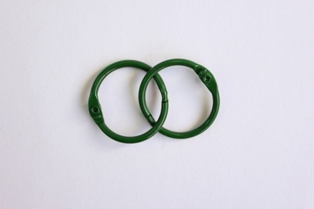 Ціна знижена — Кільця для альбомів, 2 шт., колір: зелений 25 мм SCB 2504725