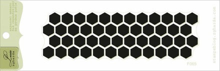 Акриловый штамп Lesia Zgharda F065 Фон Соты, размер 10,6х3,3 см.