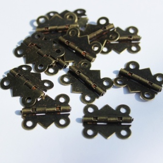 Петля, цвет латунь, 20х17мм, 1 деталь